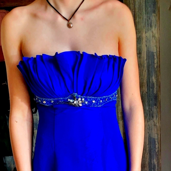 Royal Blue Hi Low Size 5 - Picture 1 of 4